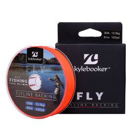 Kylebooker Fly Line Backing Line 20/30LB 100/300Yards Orange Braided Fly Fishing Line (Length: 100YDS, Line Size: 20LB)